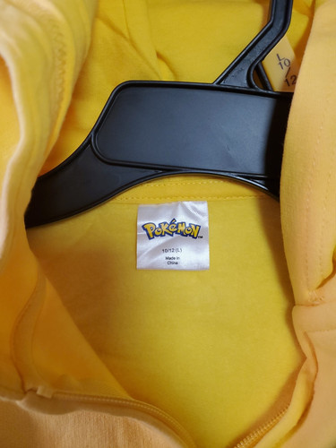 NUEVO Pokémon Pikachu Amarillo Cremallera Sudadera con Capucha Chaqueta Niños Unisex Talla L 10/12. - Imagen 7 de 7