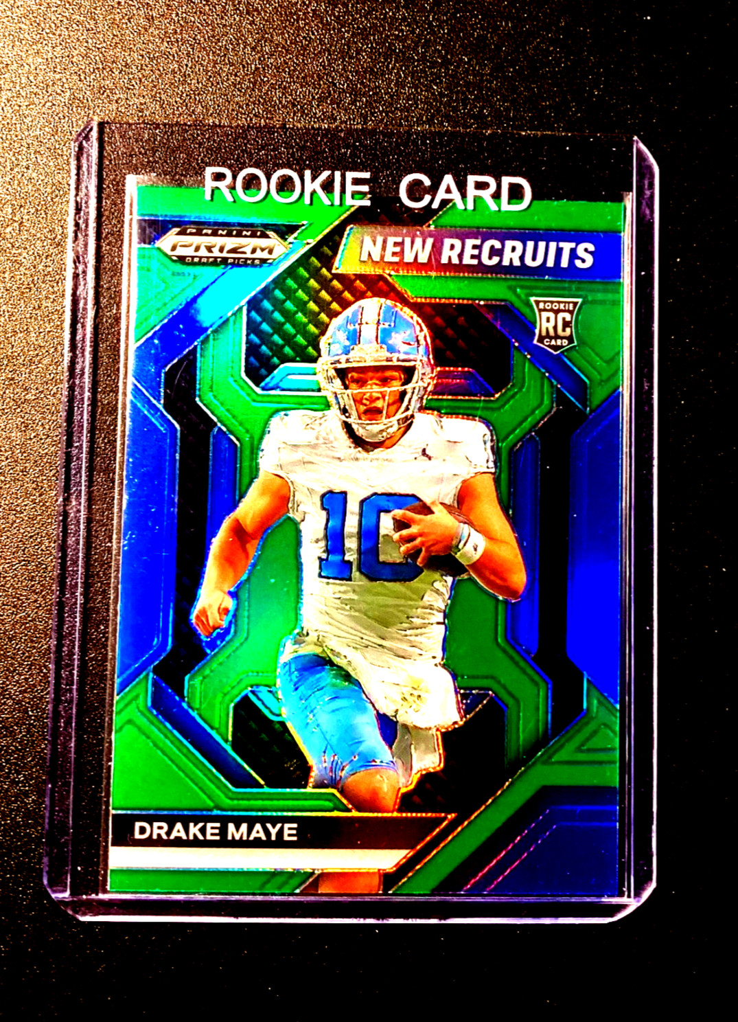 Drake Maye Rookie 2024 Panini Prizm Green Refractor Football RC Patriots SP #1 Q