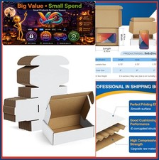 Small Shipping Boxes 9x6x2 Inch 25 Pack White Corrugated Cardboard Mailer for