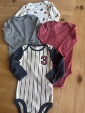 Carter  s Baby Boy 12 Mo 4 Piece Long Sleeve Bodysuit Set Fall Winter Spring NWT