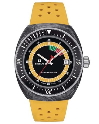 Tissot Sideral S Powermatic 80 Gelb Unisex Armbanduhr T1454079705700