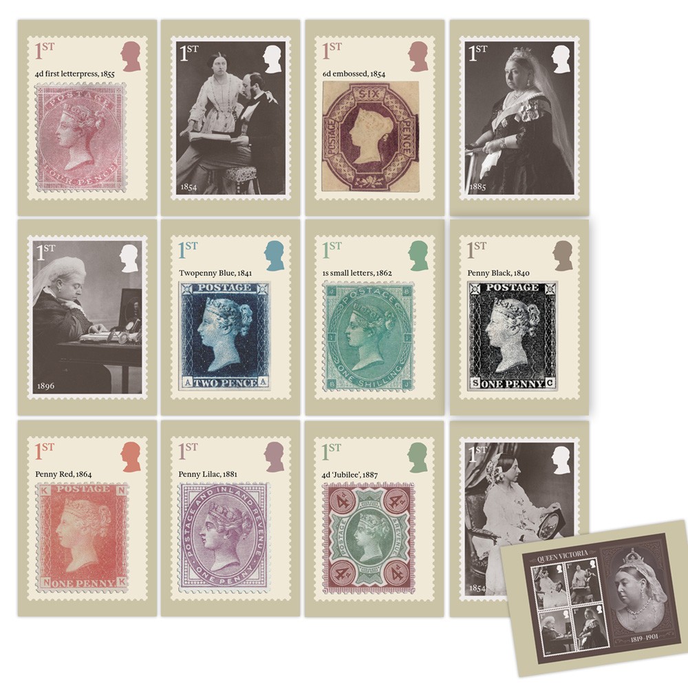 Stamps of Queen Victoria Postcards from Royal Mail