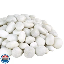 20lbs Natural River Rocks, 2-3 Inch Premium Pebbles for Landscaping, Hand-Pic