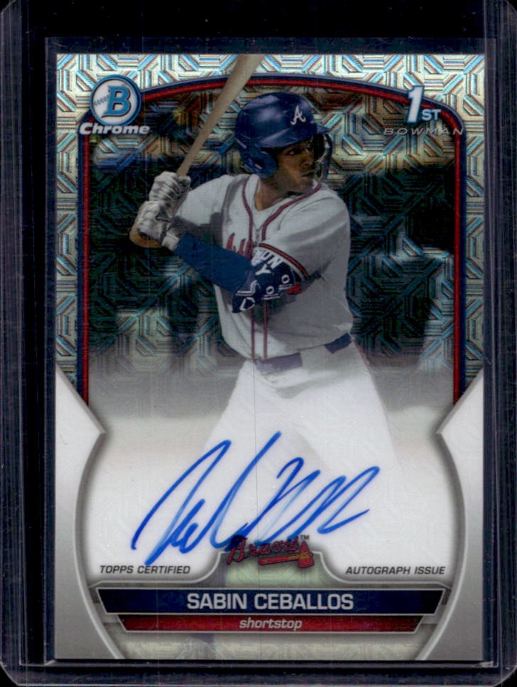 2023 Bowman Draft Sabin Ceballos Chrome Auto HTA Choice Refractor 1st #88/150