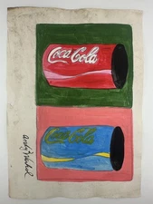 Andy Warhol COA Art Painting Original Drawing Vintage Paper Signed