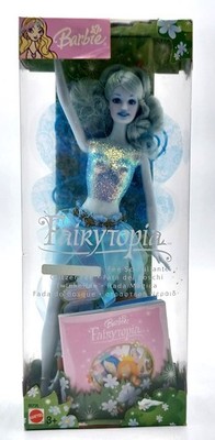 2003 Fairytopia Blue Sparkle Fairy Barbie Puppe / Glitzer Fee Mattel B5735, NrfB