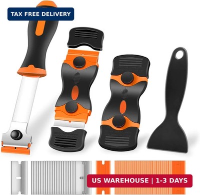 4 Pack Razor Blade Scraper, Premium Cleaning Scraper Tool with 50 PCS