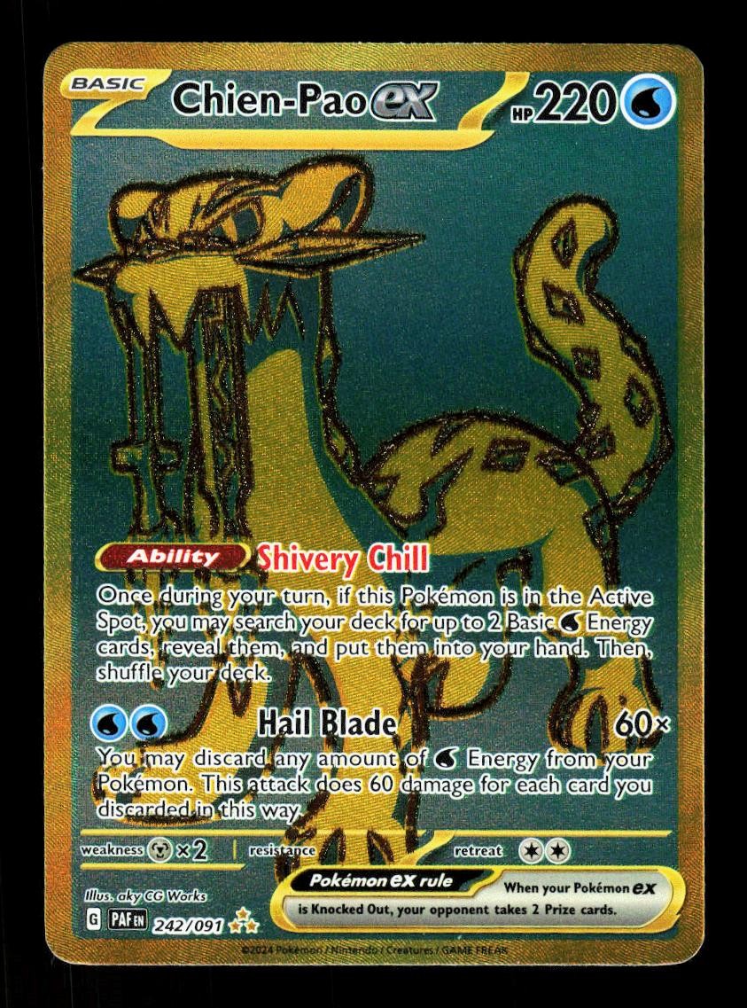 Chien-Pao ex 242/091 Hyper Rare Paldean Fates Pokemon NM