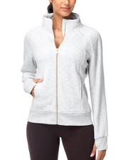 Women Full Zip Up Sweatshirts Fleece Jackets Stand Collar