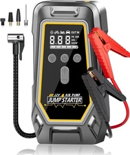 Jump Starter with Air Compressor - 3X Faster Inflation, 150PSI Portable Tire Pum