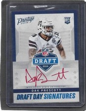DAK PRESCOTT 2016 PRESTIGE DRAFT DAY SIGNATURES RED INK SP SSP AUTO RC /25
