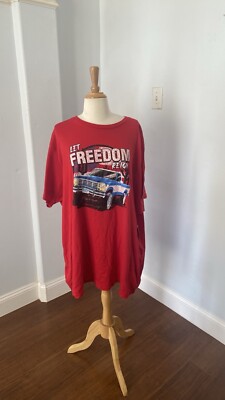 Celebrate Patriotic T shirt Adults 3XL Let Freedom Reign Short Sleeve