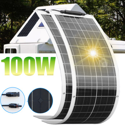 100W Flexible Solar Panel Waterproof Lightweight with Highest Efficiency for RV