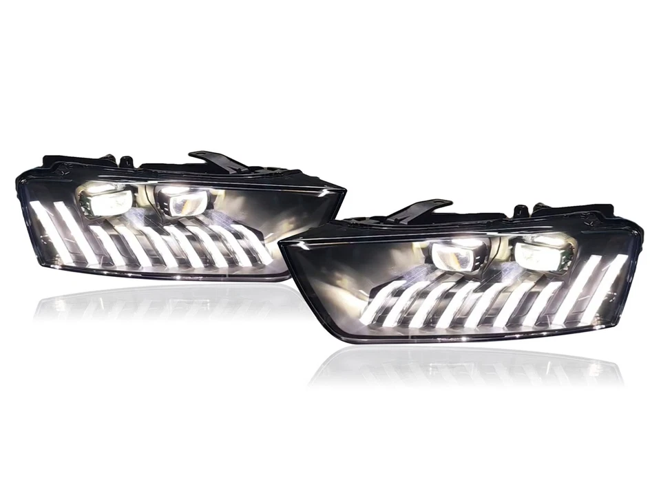 Conjunto de faros proyectores secuenciales LED DRL estilo RS AUDI Q3 2013-2018 Foto 3 de 4