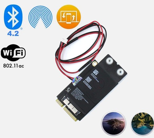 Mac Pro 4,1 5,1 Genuine Apple WiFi Upgrade Kit 802.11ac a/b/g/n/ac Bluetooth 4.2 - Foto 1 di 6