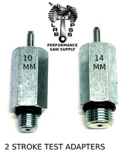 2 STROKE TEST ADAPTERS 14MM & 10MM FOR CHAINSAW SAWS, TRIMMERS, BLOWERS USA SHIP