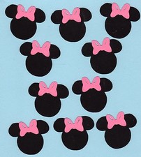 Minnie Mouse with pink bow die cuts - 2" - set of 12