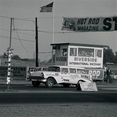John Dianna'S H/Stock 1956 Chevrolet Wagon Drag Car Motor Racing Old Photo