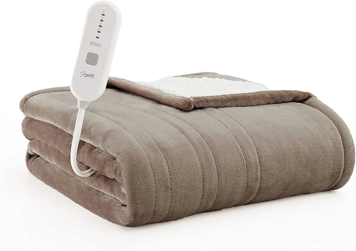 HomeMate Heated Blanket Electric Throw - 62u0026#034;x84u0026#034; Heating Blanket  Throw 10 Hours | eBay