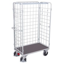 Paketwagen / 3 Gitterw&auml;nde / Postwagen / Transportwagen / H&ouml;he 1.800 mm / grau