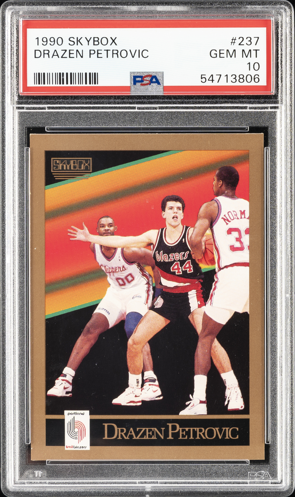 1990 SKYBOX #237 DRAZEN PETROVIC ROOKIE RC PSA 10