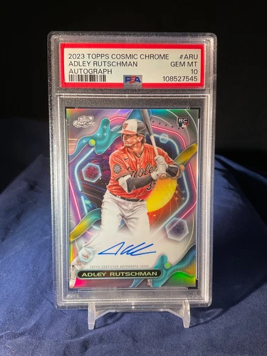 2023 Topps Cosmic Chrome Adley Rutschman Autograph RC PSA 10 Gem Mint #ARU
