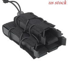 Tactical Molle Magazine Pouch Double Single Pistol Rifle Mag for 9mm 5.56/7.62