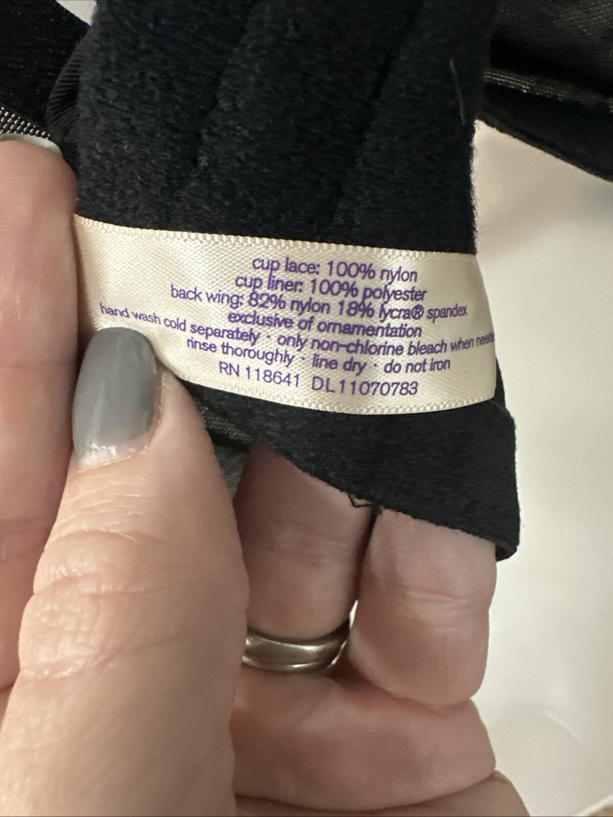 Cacique Full Coverage Lightly Lined Black Lace Un… - image 7