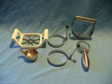 6 Pc Set Kitchen Gadgets Pastry Blender Avocado / Egg Slicer Egg Rings Strainer