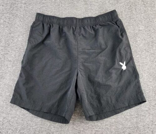 Pacsun Playboy Shorts Mens Extra Large Black Embroidered Bunny Logo Adult A49