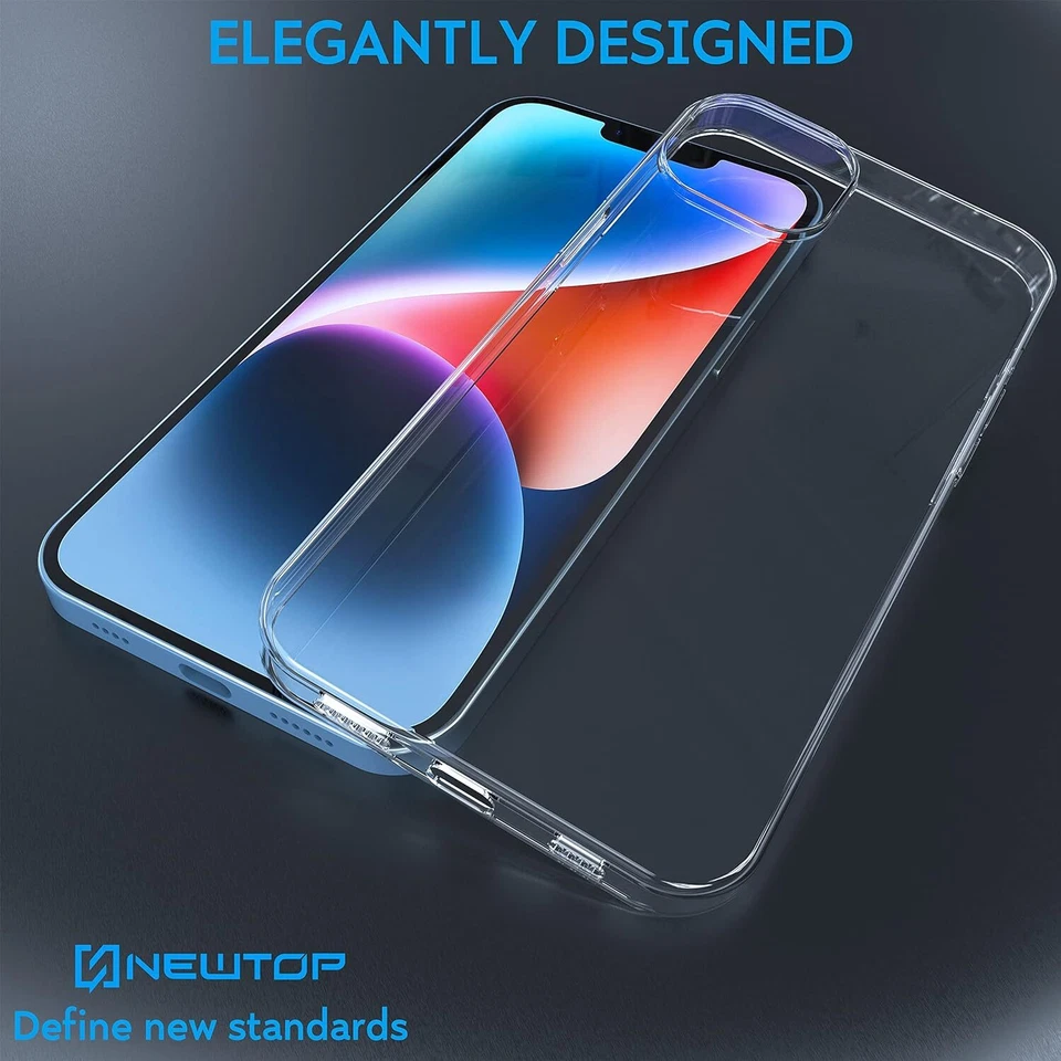 TPU CLEAR Cover + 2 Pellicola Vetro Custodia Case Trasparente Display per IPHONE - Immagine 2 di 4