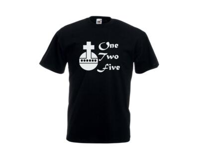 T-Shirt Erwachsene One Two Five Holy Hand Grenade 1975 British Comedy Unisex schwarz