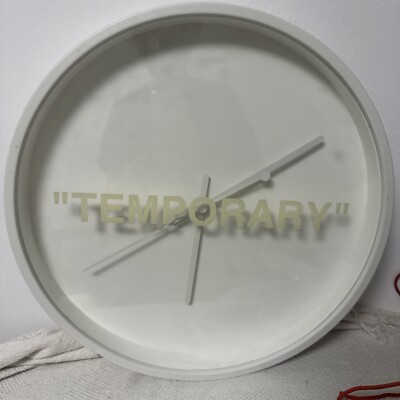 Virgil Abloh X IKEA MARKERAD  TEMPORARY  Wall Clock Off-White Used GoodCondition