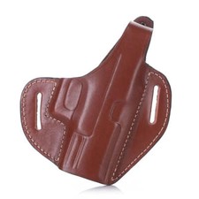 Classic Leather OWB Pancake Holster With Thumb-Break - Rounded Gear