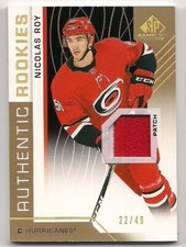 Nicolas Roy 18-19 UD SP Game Used Edition Authentic Rookies Jersey Patch /49
