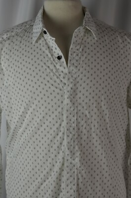 Anthony Morato Men's Shirt Size XXL Slim Fit Cotton Casual Geometric Hipster Fun
