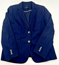 TALBOTS ABERDEEN BLAZER WOMENS SZ 10 NAVY BLUE JACKET FLAP POCKETS, LINED