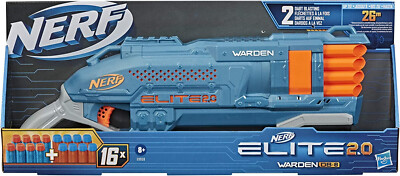 Hasbro Nerf E9959, Nerf Elite 2.0 Warden DB-8 Blaster OVP ohne Darts, DEFEKT 2*