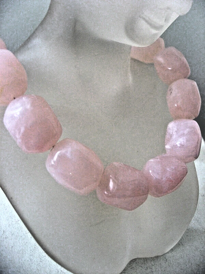 Gargantilla Tarina Tarantino Collar Corto Roca Caramelo Guijarro Rosa Pálido Nuevo y Sin Usar Foto 3 de 4