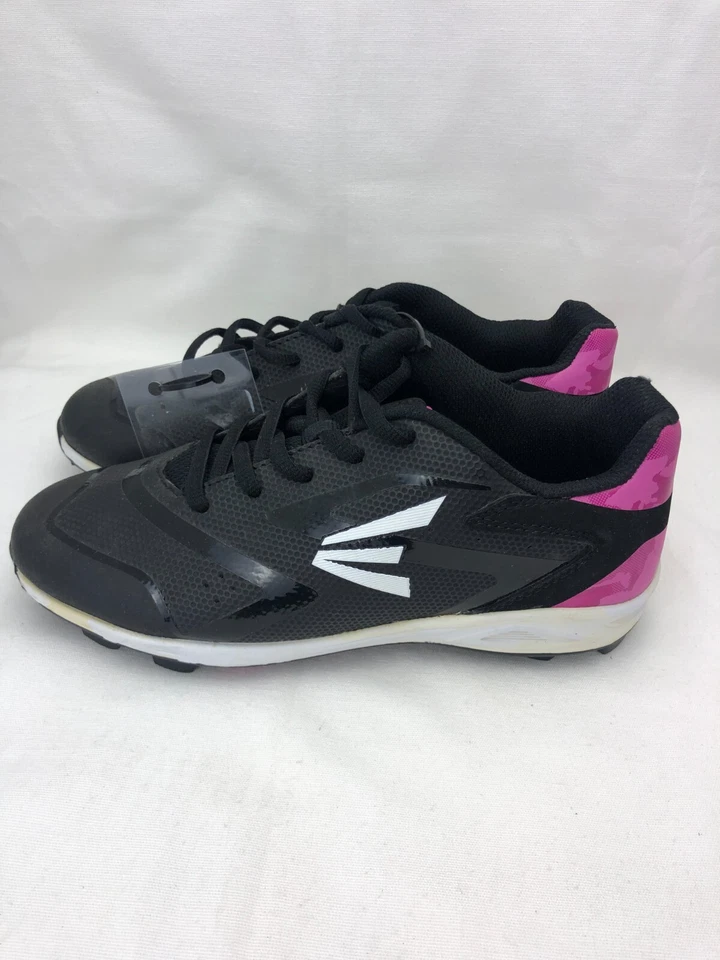 Botines de Softbol Easton Niñas 6 Jóvenes Béisbol Ascend MSS Negro Rosa Goma Foto 3 de 4