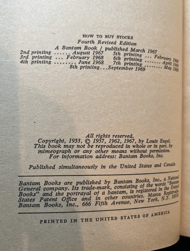 How To Buy Stocks , Louis Engel, 4th Edition - Picture 3 of 3