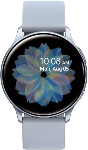 Samsung Galaxy Watch Active 2 Wi-Fi Only 40mm Silicone Silver Case Gray Band - Imagen 1 de 1