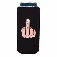Middle Finger Funny 16 oz. Neoprene Can Coolie; Beer, Drink, Cozy