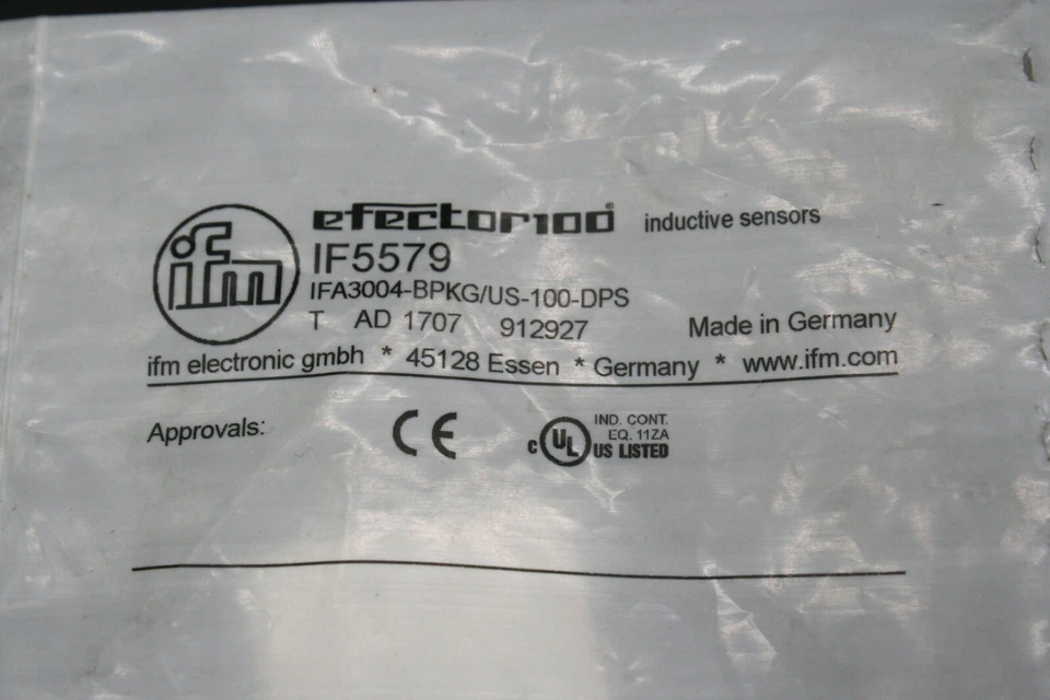 One (1) ifm efector100 IF5579 Inductive Sensor 10...30V DC Germany NEW - Image 2 of 4
