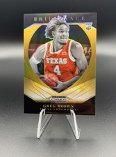 2021 Panini Prizm Draft Picks FOTL Greg Brown Brilliance Gold RC /10 Texas