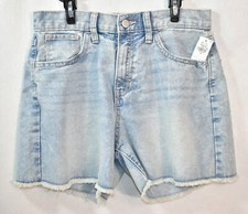 Old Navy Denim Jean Shorts Cut-Offs Size 16 Adjustable Waist Girl's New