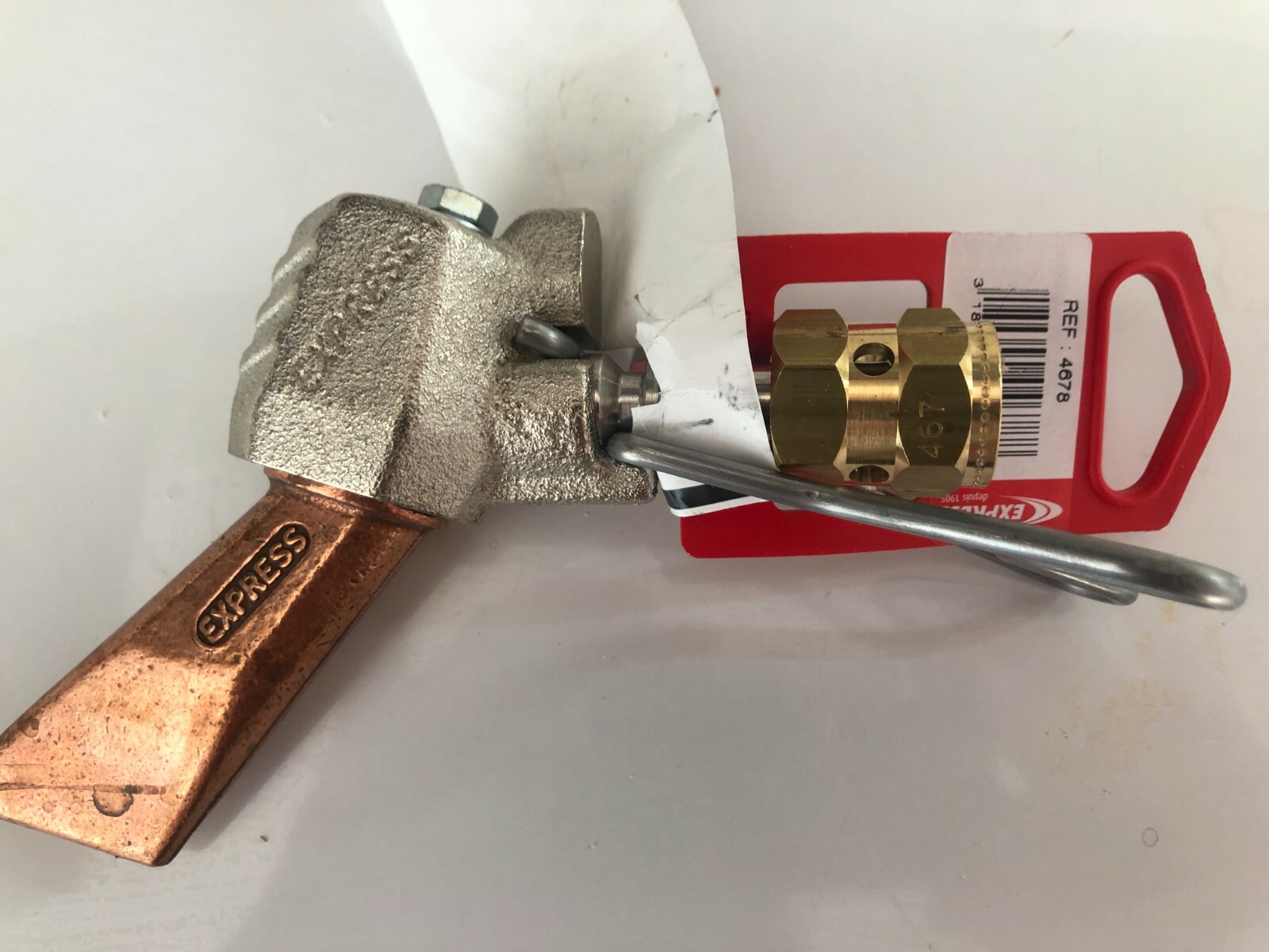 Lance avec panne Réf 4678 pour fer à souder de couvreur en cuivre et acier