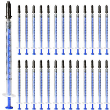 100 Pack Plastic Syringe with Cap, 1Ml 1Cc Syringe without Needle, Non-Sterile,