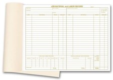 231 Padded Material  Labor Records Padded 11 x 8 1/2" QTY 500
