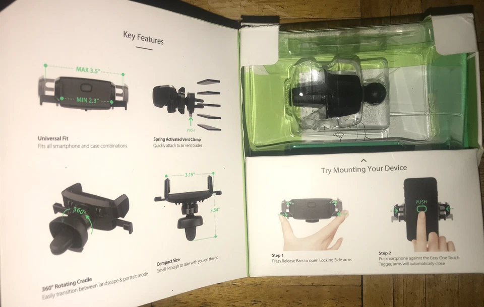 Mini montaje de ventilación de aire IOttie Easy One Touch Foto 2 de 4